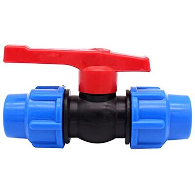 HATOOLHA Ball Valve Connector, 32mm MDPE Irrigation Pipe Fittings Valve, Plastic Ball Val HATOOLHA Ball Valve Connector, 32mm MDPE Irrigation Pipe Fittings Valve, Plastic Ball Val