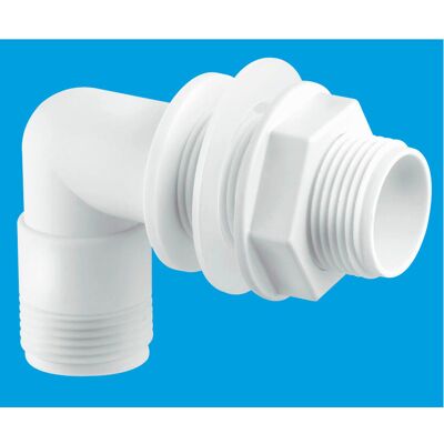 McAlpine FTC1AWH Bent Tank Connector with ¾" BSP Threaded Outlet McAlpine FTC1AWH Bent Tank Connector with ¾" BSP Threaded Outlet