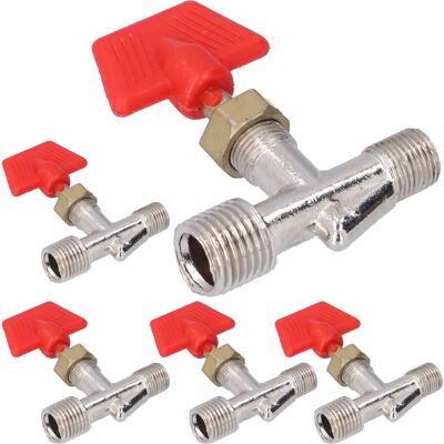 Unbranded 5Pcs Needle Valve Thread Straight Through Water Unbranded 5Pcs Needle Valve Thread Straight Through Water