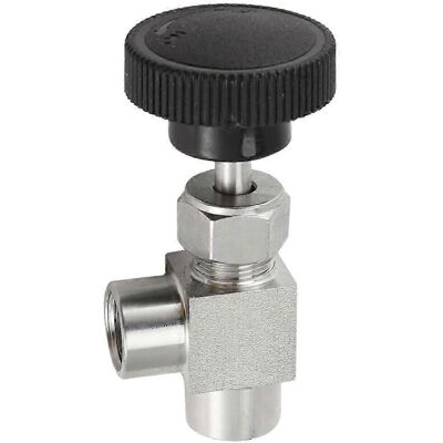 Kikidex (As show, One size) Needle Valve Adjustable Needle Valve 1/4 Inch Right Angle Fe Kikidex (As show, One size) Needle Valve Adjustable Needle Valve 1/4 Inch Right Angle Fe