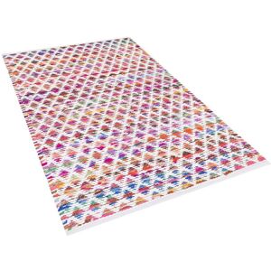 Beliani Rug - Carpet - Short Pile - Cotton - 80x150 cm - Multi-colour - ARAKLI Beliani Rug - Carpet - Short Pile - Cotton - 80x150 cm - Multi-colour - ARAKLI