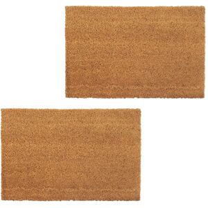 vidaXL 2x Doormats Coir 24mm 40x60cm Natural Entrance Floor Mat Carpet Rug vidaXL 2x Doormats Coir 24mm 40x60cm Natural Entrance Floor Mat Carpet Rug