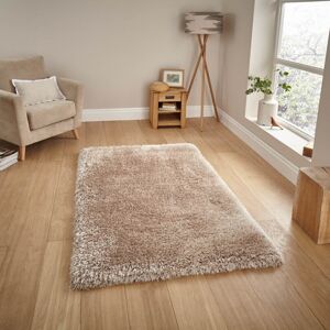 Think Rugs (80x150cm) Montana Shaggy Rugs in Beige Small Large Thick Soft Plain Pile Luxury Think Rugs (80x150cm) Montana Shaggy Rugs in Beige Small Large Thick Soft Plain Pile Luxury