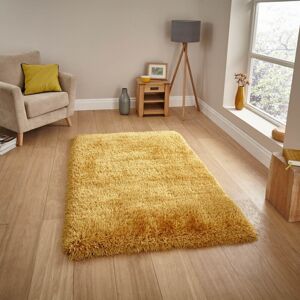 Think Rugs (80x150cm) Montana Shaggy Rugs in Yellow Small Large Thick Soft Plain Pile Luxur Think Rugs (80x150cm) Montana Shaggy Rugs in Yellow Small Large Thick Soft Plain Pile Luxur