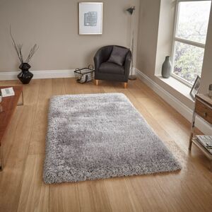 Think Rugs (200x290cm) Montana Shaggy Rugs in Silver Small Large Thick Soft Plain Pile Luxu Think Rugs (200x290cm) Montana Shaggy Rugs in Silver Small Large Thick Soft Plain Pile Luxu