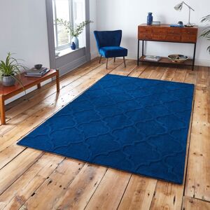 Think Rugs (150X230cm) Hong Kong Rugs HK8583 in Navy Geometric Soft Acrylic Mats Think Rugs (150X230cm) Hong Kong Rugs HK8583 in Navy Geometric Soft Acrylic Mats