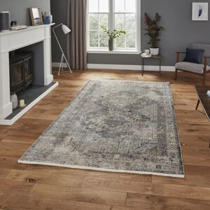 Think Rugs (160x220cm) Athena 18739 Rugs in Grey Cozy Modern Distressed Soft Floor Mat Think Rugs (160x220cm) Athena 18739 Rugs in Grey Cozy Modern Distressed Soft Floor Mat