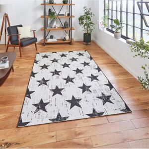 Think Rugs (160x230cm) Santa Monica 48648 Indoor Outdoor Star Rug in White Black Think Rugs (160x230cm) Santa Monica 48648 Indoor Outdoor Star Rug in White Black