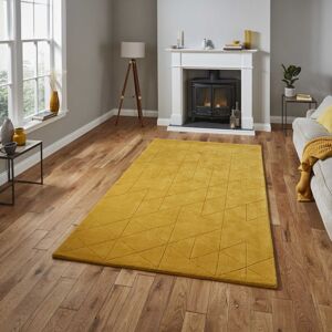 Think Rugs (150x230cm) Modern Kasbah KB2025 Geometric Wool Rugs in Ochre Yellow Soft Hand M Think Rugs (150x230cm) Modern Kasbah KB2025 Geometric Wool Rugs in Ochre Yellow Soft Hand M