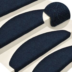 vidaXL 15x Self-adhesive Stair Mats Navy Needle Punch Carpet Stair Tread Rug vidaXL 15x Self-adhesive Stair Mats Navy Needle Punch Carpet Stair Tread Rug