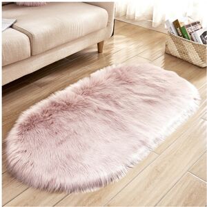 Living And Home (100x180CM) Oval Pink Faux Fur Sheepskin Non Slip Fluffy Floor Rugs Living And Home (100x180CM) Oval Pink Faux Fur Sheepskin Non Slip Fluffy Floor Rugs