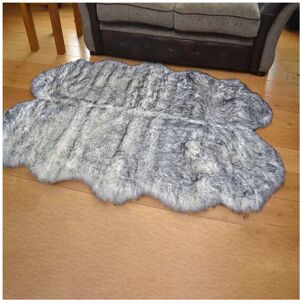 Living And Home (White&Grey) 180x110CM Soft Fluffy Fur Non Slip Rug Seat Cushion Floor Mat Living And Home (White&Grey) 180x110CM Soft Fluffy Fur Non Slip Rug Seat Cushion Floor Mat