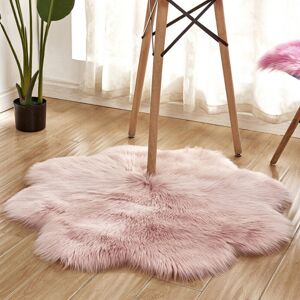 Living And Home (Pink) Fluffy Rug Artificial Sheepskin Flower Faux Fur Shaggy Mats Living And Home (Pink) Fluffy Rug Artificial Sheepskin Flower Faux Fur Shaggy Mats
