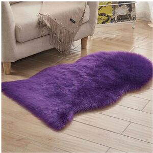 Unbranded (Purple, 50 x 80 cm) Fluffy Faux Fur Sheepskin Rug Living Room Bedroom Floor Car Unbranded (Purple, 50 x 80 cm) Fluffy Faux Fur Sheepskin Rug Living Room Bedroom Floor Car