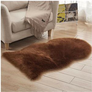 Unbranded (Brown, 40 x 60 cm) Fluffy Faux Fur Sheepskin Rug Living Room Bedroom Floor Carp Unbranded (Brown, 40 x 60 cm) Fluffy Faux Fur Sheepskin Rug Living Room Bedroom Floor Carp