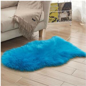 Unbranded (Deep Blue, 50 x 80 cm) Fluffy Faux Fur Sheepskin Rug Living Room Bedroom Floor Unbranded (Deep Blue, 50 x 80 cm) Fluffy Faux Fur Sheepskin Rug Living Room Bedroom Floor