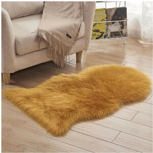 Unbranded (Yellow Camel, 40 x 60 cm) Fluffy Faux Fur Sheepskin Rug Living Room Bedroom Flo Unbranded (Yellow Camel, 40 x 60 cm) Fluffy Faux Fur Sheepskin Rug Living Room Bedroom Flo