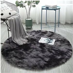 Unbranded (Dark Grey, 120*120CM) Large Circle Round Rug Circular Carpet Soft Fur Fluffy Sh Unbranded (Dark Grey, 120*120CM) Large Circle Round Rug Circular Carpet Soft Fur Fluffy Sh