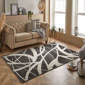 ORIENTAL WEAVERS (1. 57E Abstract - Grey, 80 x 150 cm) Modern Geometric Floral Abstract Area Rugs ORIENTAL WEAVERS (1. 57E Abstract - Grey, 80 x 150 cm) Modern Geometric Floral Abstract Area Rugs