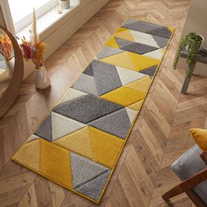 ORIENTAL WEAVERS (8. 670J Geometric - Yellow, Hallway Runner : 60 x 230 cm) Modern Geometric Flor ORIENTAL WEAVERS (8. 670J Geometric - Yellow, Hallway Runner : 60 x 230 cm) Modern Geometric Flor