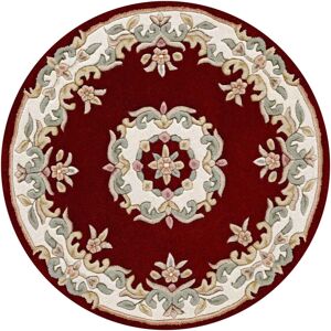 ORIENTAL WEAVERS (RED, Circle: 120cm) Traditional Pure Wool Rugs Hall Runner Round Circle Half Mo ORIENTAL WEAVERS (RED, Circle: 120cm) Traditional Pure Wool Rugs Hall Runner Round Circle Half Mo