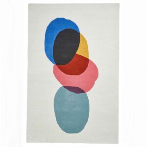 Think Rugs (Transmission IX12 - Ivory / Multi, 120 x 170 cm) Luxury 100% Wool Modern Abstra Think Rugs (Transmission IX12 - Ivory / Multi, 120 x 170 cm) Luxury 100% Wool Modern Abstra