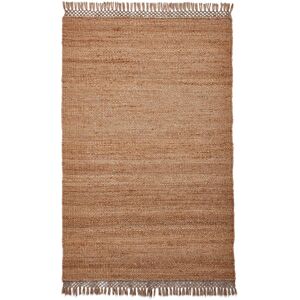 Think Rugs (Fringe - Beige, 120 x 170 cm) Large 100 % Jute Rugs Handmade Eco-friendly Flatw Think Rugs (Fringe - Beige, 120 x 170 cm) Large 100 % Jute Rugs Handmade Eco-friendly Flatw