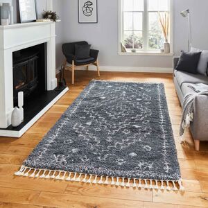 Think Rugs (Tribal - Grey, 120 x 170 cm) Tribal Shaggy Rug Scandi Living Room Bedroom Rugs Think Rugs (Tribal - Grey, 120 x 170 cm) Tribal Shaggy Rug Scandi Living Room Bedroom Rugs