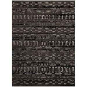 ORIENTAL WEAVERS (Tribal- Black/Grey, 120x170cm) Outdoor Indoor Flatweave Rugs Modern Mosaic Trib ORIENTAL WEAVERS (Tribal- Black/Grey, 120x170cm) Outdoor Indoor Flatweave Rugs Modern Mosaic Trib