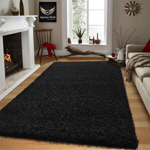 SUPREME BEDDING LTD (BLACK, 120 X 120) Non-Slip Rugs Shaggy Rug Soft Pile Carpet Mat SUPREME BEDDING LTD (BLACK, 120 X 120) Non-Slip Rugs Shaggy Rug Soft Pile Carpet Mat