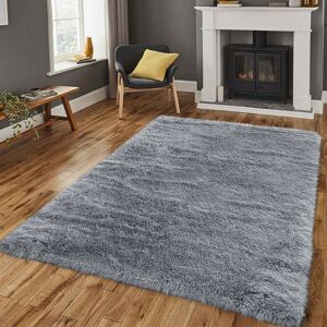 Shaggy Rugs UK (Grey, 120 x 170 cm) Large Shaggy Rugs Living Room Carpet Fluffy Pile Shaggy Rugs UK (Grey, 120 x 170 cm) Large Shaggy Rugs Living Room Carpet Fluffy Pile