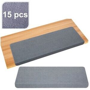 Gr8 Home (Grey) Rectangular Stair Carpet Treads Staircase Cover Gr8 Home (Grey) Rectangular Stair Carpet Treads Staircase Cover