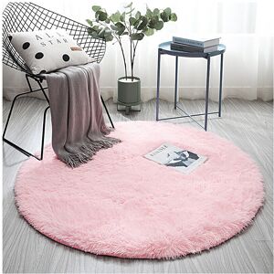 KELUOFU (100*100CM, solid color-pink) Large Circle Round Rug Circular Carpet Soft Fur Fl KELUOFU (100*100CM, solid color-pink) Large Circle Round Rug Circular Carpet Soft Fur Fl