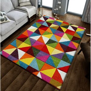 Milano (G-Triangles, 80cm x 150cm) Modern Design Hand Carved Runner Multi Colour Rugs Milano (G-Triangles, 80cm x 150cm) Modern Design Hand Carved Runner Multi Colour Rugs