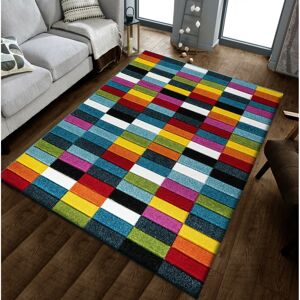 Milano (Multi-Cubes, 120cm x170cm) Modern Design Hand Carved Runner Multi Colour Rugs Milano (Multi-Cubes, 120cm x170cm) Modern Design Hand Carved Runner Multi Colour Rugs