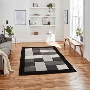 Think Rugs Brooklyn BRK04 Black/Grey - 60 x 120 cm Rug Think Rugs Brooklyn BRK04 Black/Grey - 60 x 120 cm Rug
