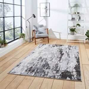 Think Rugs (Grey, 160 x 220 cm) Silver Grey Faded Distressed Rugs Bedroom Living Room Rug S Think Rugs (Grey, 160 x 220 cm) Silver Grey Faded Distressed Rugs Bedroom Living Room Rug S