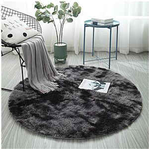 KELUOFU (black, 80*80cm) Large Circle Round Rug Circular Carpet Soft Fur Fluffy Sheepski KELUOFU (black, 80*80cm) Large Circle Round Rug Circular Carpet Soft Fur Fluffy Sheepski