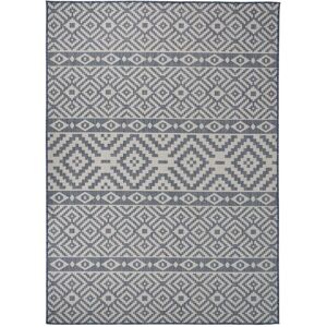 vidaXL Outdoor Flatweave Rug Blue Stripes 200 x 280 cm - Outdoor Rug vidaXL Outdoor Flatweave Rug Blue Stripes 200 x 280 cm - Outdoor Rug