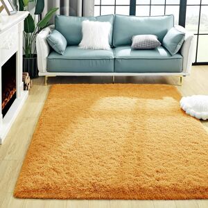 MODERN RUGS CARPETS LTD (OCHRE, 120 X 170 CM) Large Shaggy Fluffy Rugs Anti Slip Super Soft Mat Living R MODERN RUGS CARPETS LTD (OCHRE, 120 X 170 CM) Large Shaggy Fluffy Rugs Anti Slip Super Soft Mat Living R