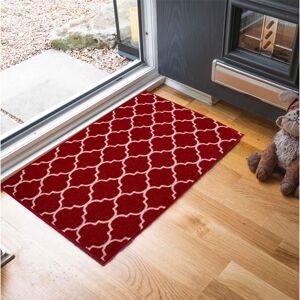 Serdim Rugs (Rectangle 40x60 cm, RED) Non Slip Trellis Design Entrance Door Mats Serdim Rugs (Rectangle 40x60 cm, RED) Non Slip Trellis Design Entrance Door Mats