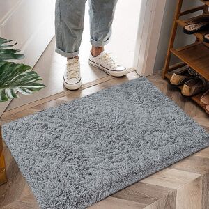Oxford Homeware (60 cm x 110 cm (2ft x 3ft 7")_Mat, Grey) Non Slip Shaggy Large Rugs Living Room Oxford Homeware (60 cm x 110 cm (2ft x 3ft 7")_Mat, Grey) Non Slip Shaggy Large Rugs Living Room