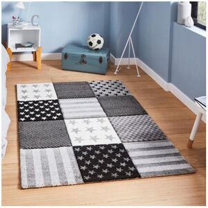 Think Rugs Patch Pattern Kids Rug - Grey - 120cm x 170cm Think Rugs Patch Pattern Kids Rug - Grey - 120cm x 170cm