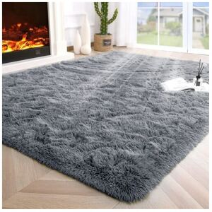 ASPIRE HOMEWARE 160X230 CM Grey Large Shaggy Rug - Rugs ASPIRE HOMEWARE 160X230 CM Grey Large Shaggy Rug - Rugs