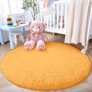 Yorkshire Bedding (Ochre, 120 X 120 cm-Round Rug) Fluffy Rugs Anti-Slip Large Shaggy Rug Super Sof Yorkshire Bedding (Ochre, 120 X 120 cm-Round Rug) Fluffy Rugs Anti-Slip Large Shaggy Rug Super Sof