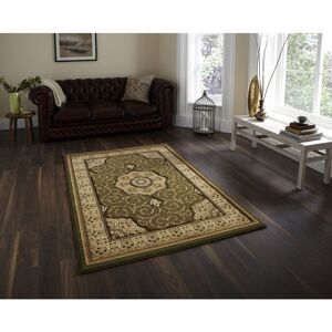 Think Rugs (Green, 67cm x 230cm) Heritage Classic Floral Swirl Pattern Rug Wool Look Pile H Think Rugs (Green, 67cm x 230cm) Heritage Classic Floral Swirl Pattern Rug Wool Look Pile H