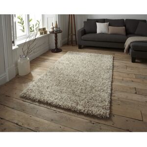 Think Rugs (120cm x 170cm) Vista Shaggy Pile Rug Polypropylene Floor Mat (Cream) Think Rugs (120cm x 170cm) Vista Shaggy Pile Rug Polypropylene Floor Mat (Cream)