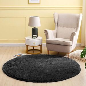 SUPREME BEDDING LTD (Black Rugs 120 x 120 cm) Shaggy Rugs Circle Round Rug Carpet Soft Fluffy SUPREME BEDDING LTD (Black Rugs 120 x 120 cm) Shaggy Rugs Circle Round Rug Carpet Soft Fluffy
