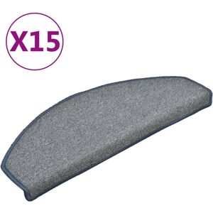 vidaXL 15x Carpet Stair Treads Light Grey and Blue Stair Step Protection Rug vidaXL 15x Carpet Stair Treads Light Grey and Blue Stair Step Protection Rug
