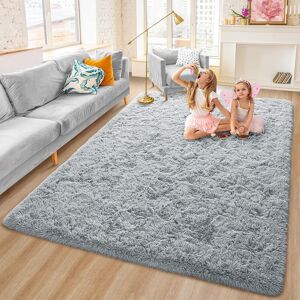 Imperial Rooms (200cm x 290cm OR 6ft 7" x 9ft 6"- Large Area Rug, Silver/ Grey- Shaggy Rugs) Mo Imperial Rooms (200cm x 290cm OR 6ft 7" x 9ft 6"- Large Area Rug, Silver/ Grey- Shaggy Rugs) Mo